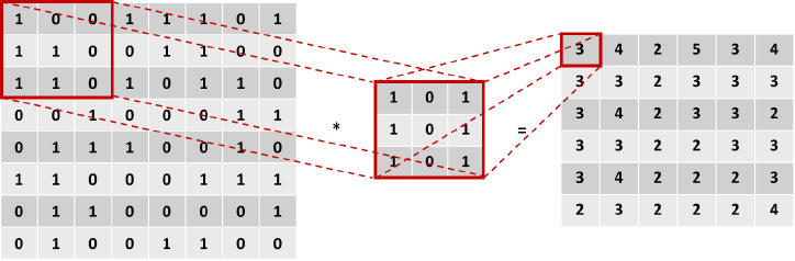 Figure 2.19: Convolution operation between the image and filter
