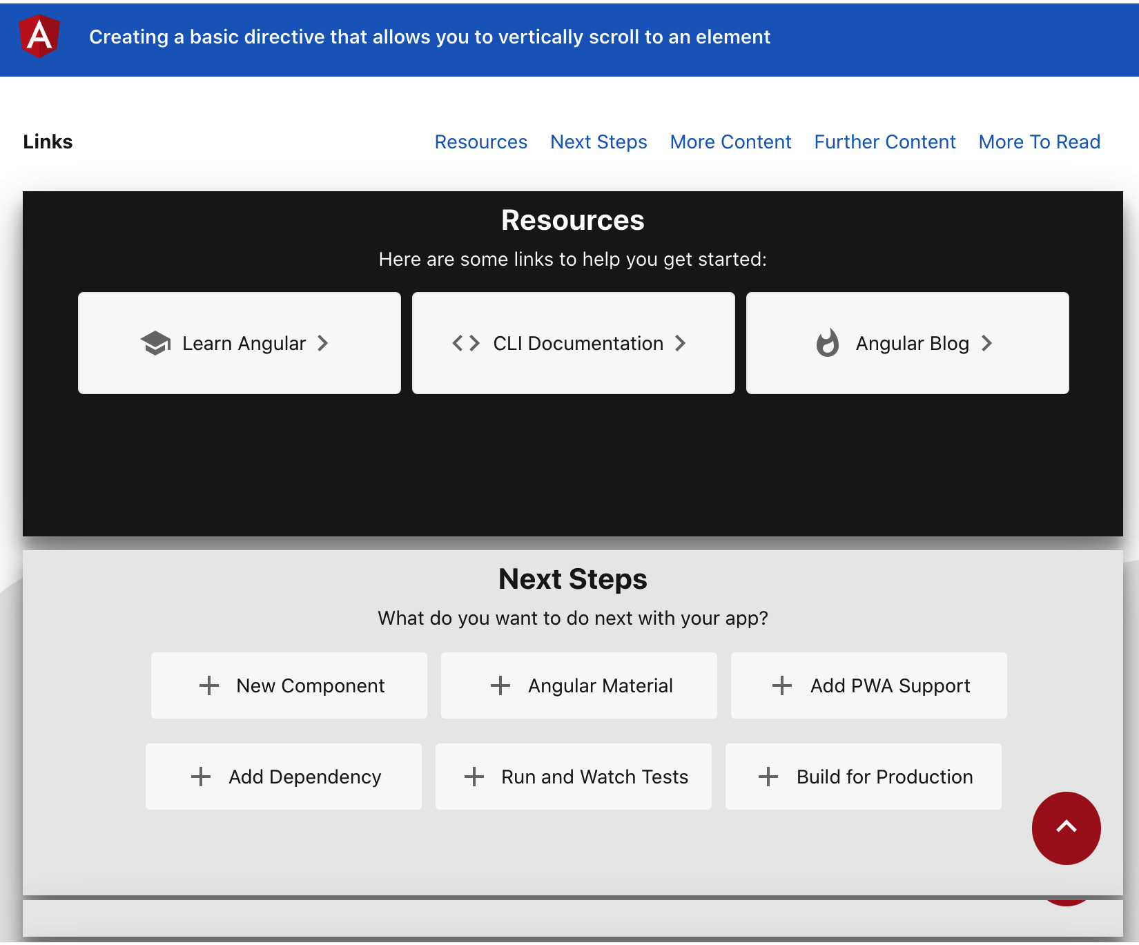 Figure 2.3 – ng-scroll-to-directive app running on http://localhost:4200
