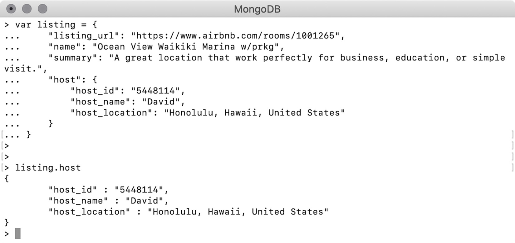 Figure 2.8: Output for the embedded object
