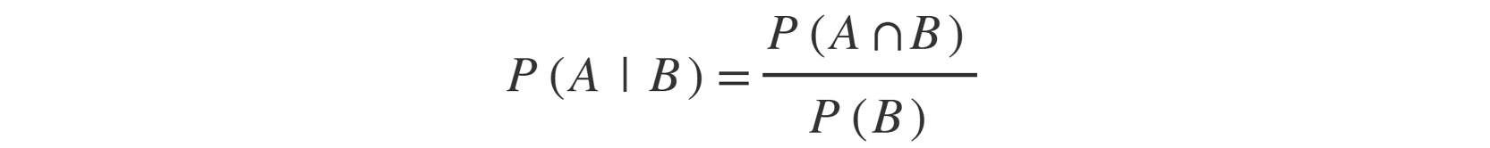 Figure 2.9: Formula for conditional probability
