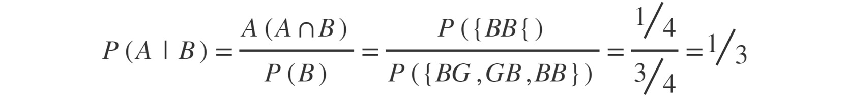 Figure 2.13: Probability of event A conditioned to B
