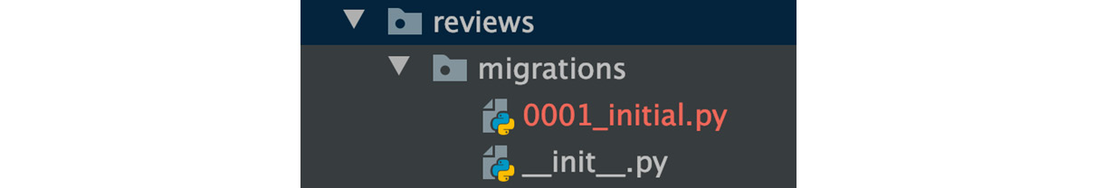 Figure 2.13: New file under the migrations folder
