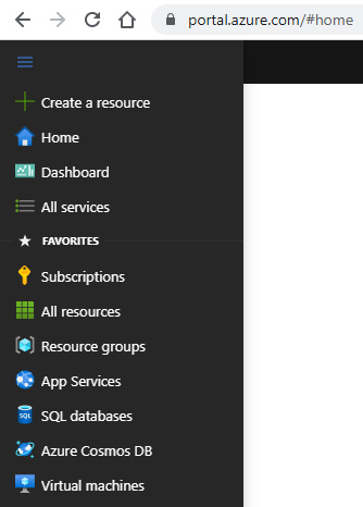 Figure 1.8 – Azure portal navigation
