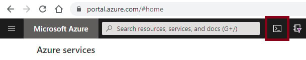 Figure 1.12 – Azure Cloud Shell portal link
