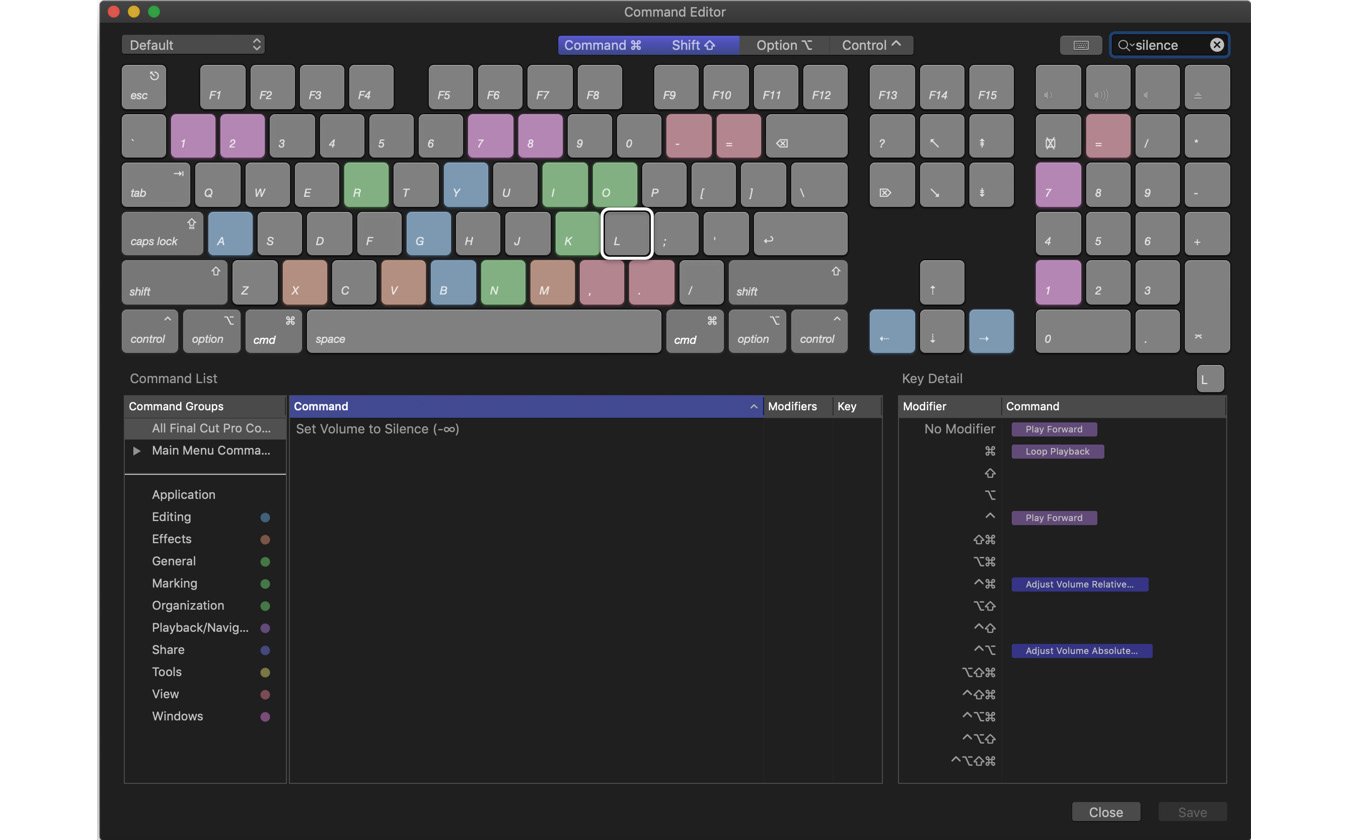 Figure 1.15: The Command Editor provides an excellent way to create your own shortcuts