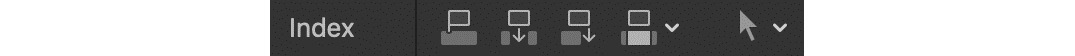 Figure 1.6: These buttons and menus live on the left of the main gray central bar