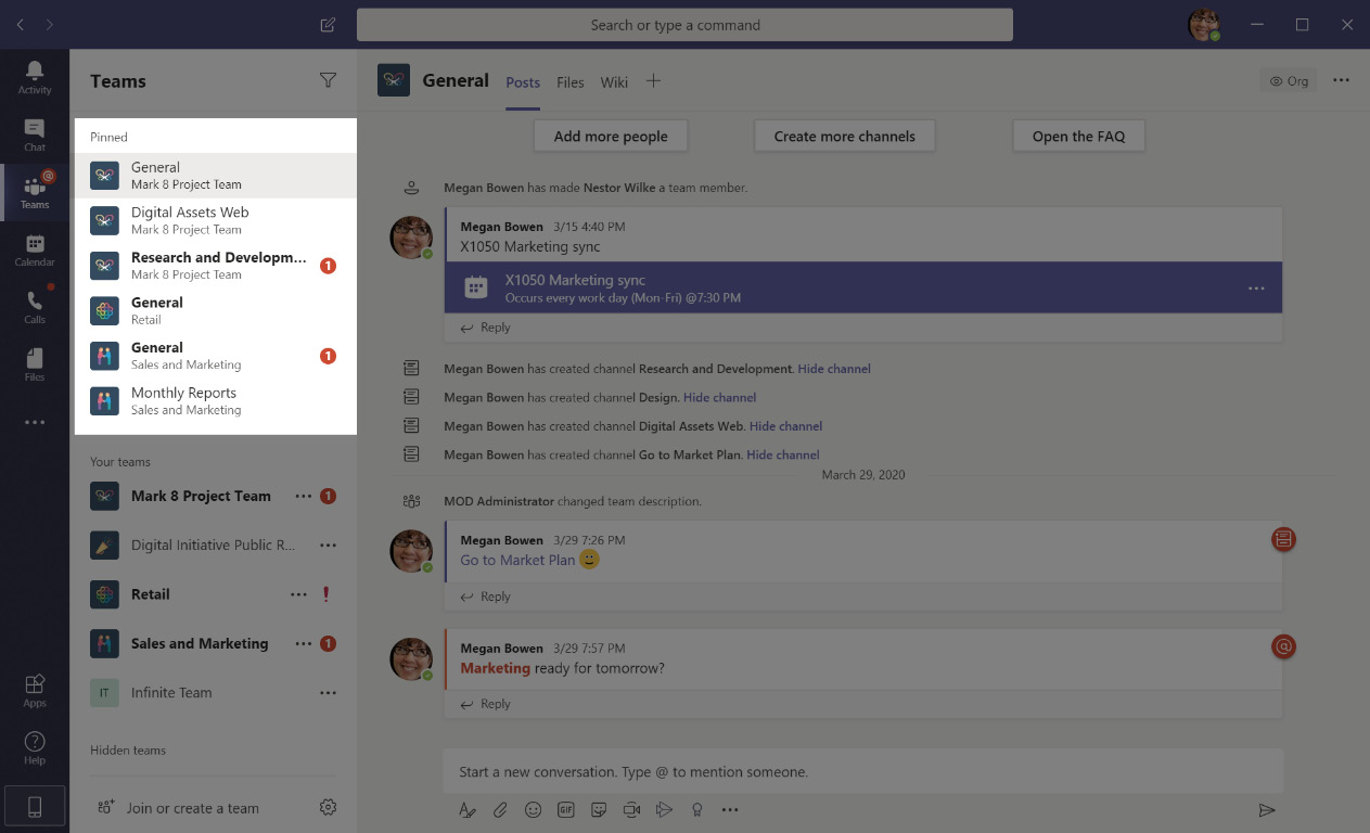 how do channels work in microsoft teams