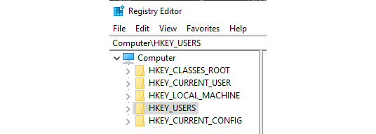 Figure 1.4 – Windows Registry is an example of a basic DBMS
