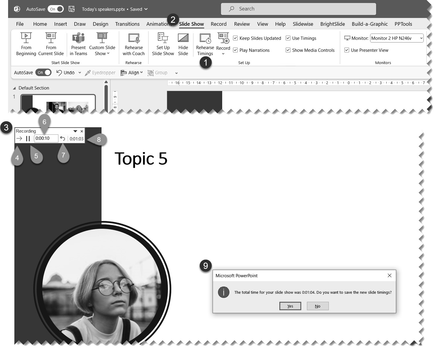 Figure 11.7 – Starting and using Rehearse Timings