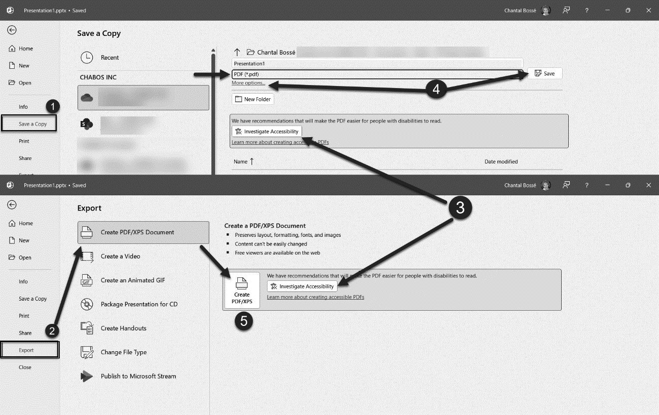 Figure 4.17 – Creating a PDF from a PowerPoint file