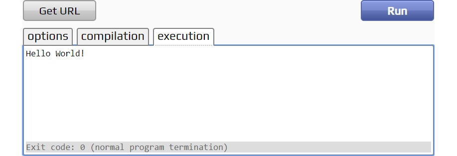 Figure 1.5: Hello World output using macro