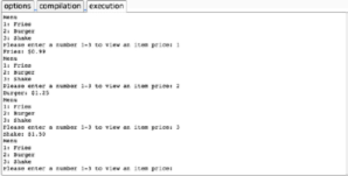 Figure 2.5: The application now loops and is able to process multiple user inputs
