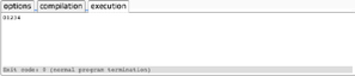 Figure 2.10: Output of the for loop
