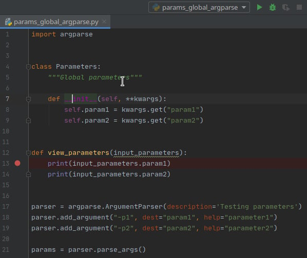 Figure 1.2 – Setting a breakpoint in PyCharm
