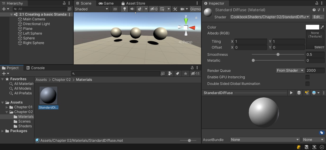 Figure 2.8 – The created material
