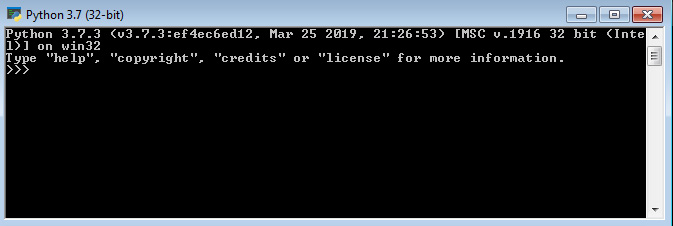 Figure 0.5: Python terminal interface