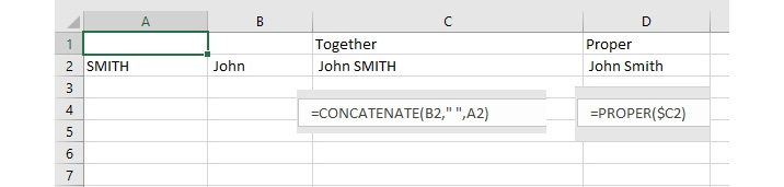 Figure 10.1 – Excel concatenation