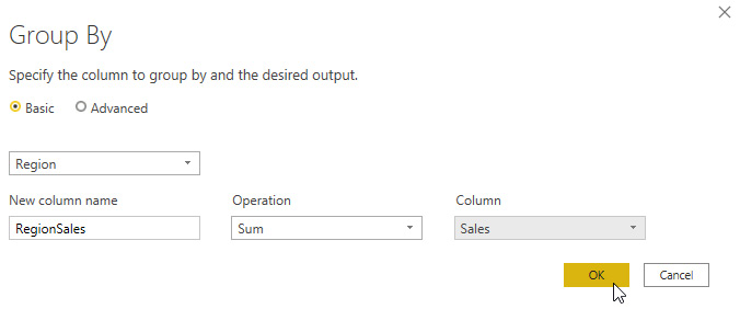 Figure 5.47 – Group By dialog box