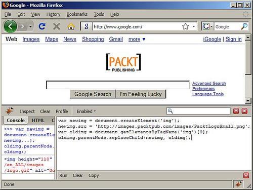 Using the Firebug Console