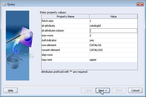 Applying XSQL Query Attributes