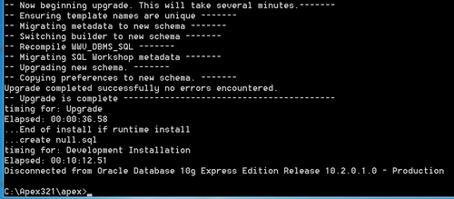 Upgrading an APEX Instance