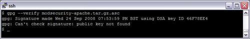 Checking the integrity of the downloaded source archive