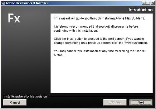 Installing Flex Builder 3