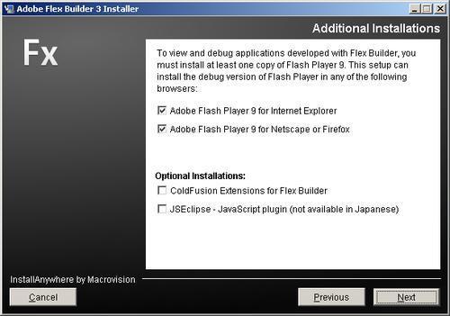 Installing Flex Builder 3