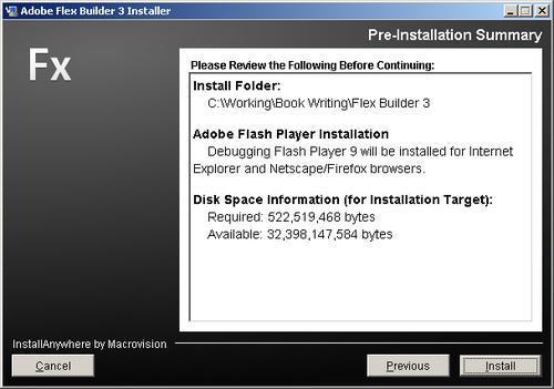 Installing Flex Builder 3