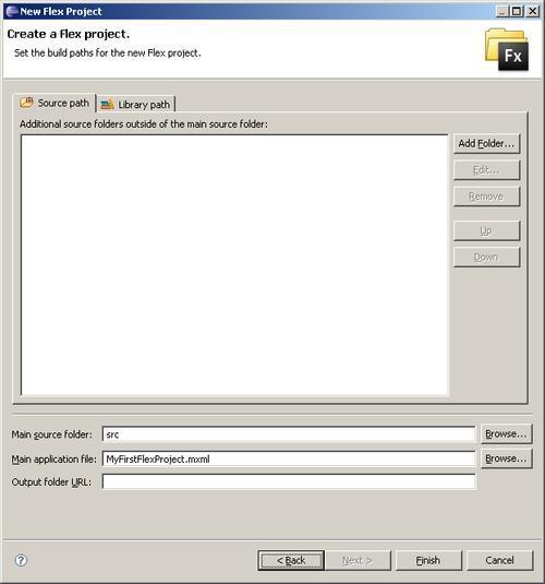 Creating a Flex project