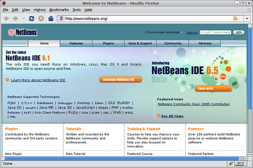 Downloading NetBeans