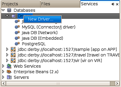 Adding a JDBC Driver to NetBeans