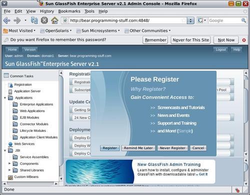 Studio Glassfish Getting Started | GlassFish Administration