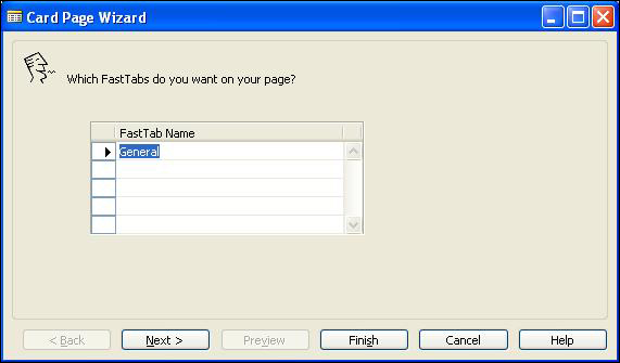 Creating a Card page