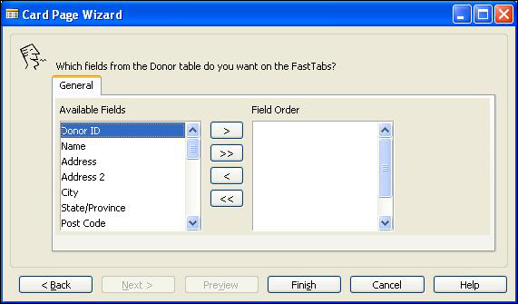 Creating a Card page