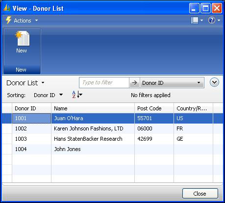 Creating a List page