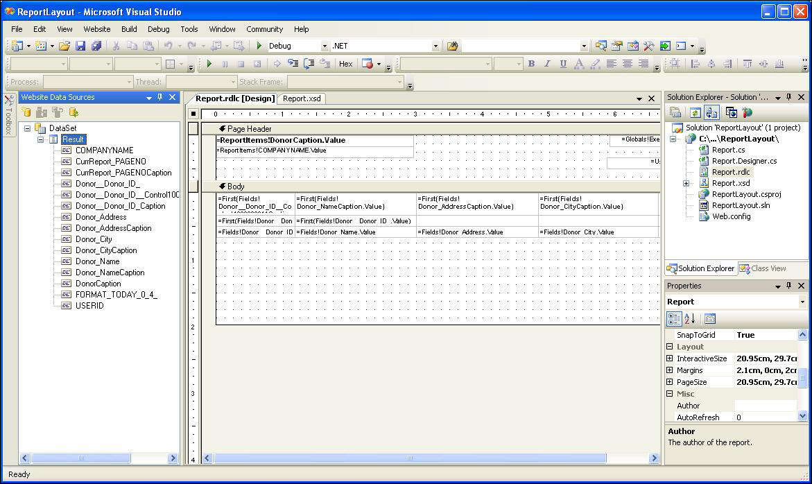Creating a List format report