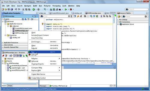 Running the Java application