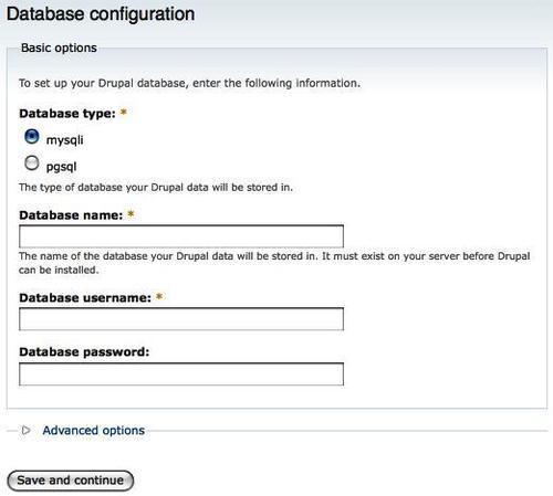 Installing Drupal