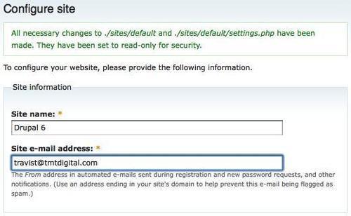 Installing Drupal