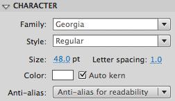 Text properties