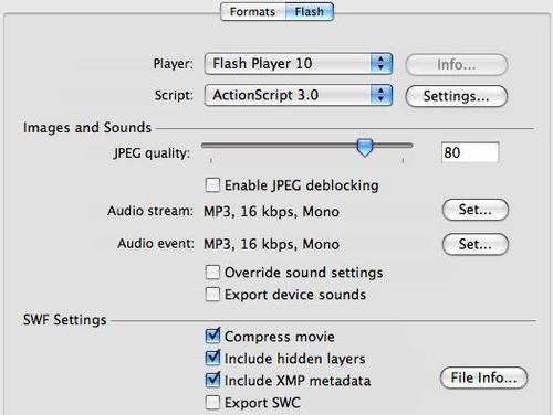 Publish Settings