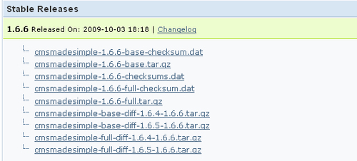 Uploading CMS Made Simple's files