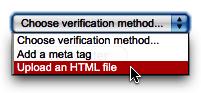 Verify your site with Google