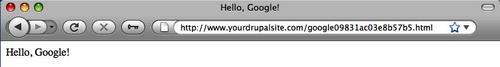 Verify your site with Google
