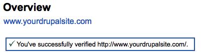 Verify your site with Google