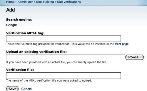 Verify your site with Google