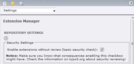Installing TYPO3 extensions