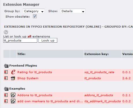 Installing TYPO3 extensions