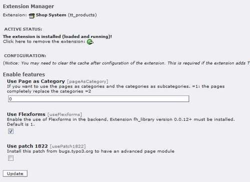 Installing TYPO3 extensions